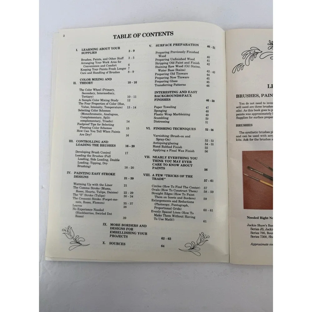 Jackie Shaw Beginner's Guide To Freehand Decorative Painting 1987 Tole Pattern
